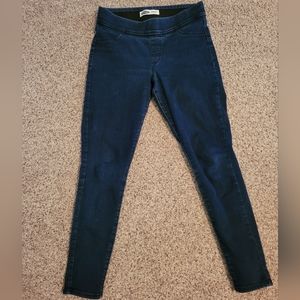 Womens old navy 10 regular super skinny mid rise pull on jeggings dark wash